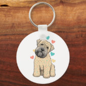 Porte-clés J'Aime Mon Coeur De Chien Faisant Du Terrier Doux (Recto)