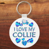 Porte-clés J'Aime Mon Collie (Recto)