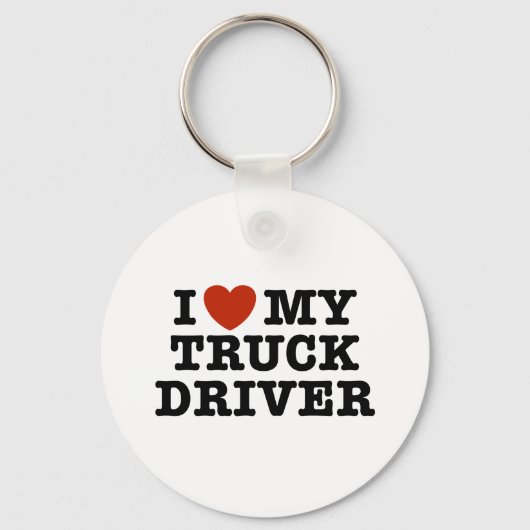 Porte-clés J'Aime Mon Conducteur De Camion (Recto)