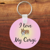 Porte-clés J'Aime Mon Corgi (Recto)