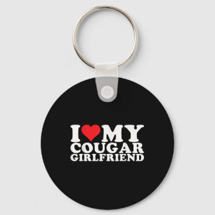 Porte-clés J'Aime Mon Cougar Girlfriend I Heart My Cougar Gf