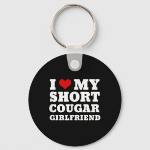 Porte-clés J'aime mon court cougar Girlfriend I Heart My Coug