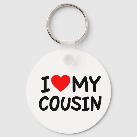 Porte-clés J'aime mon Cousin (Recto)