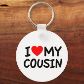 Porte-clés J'aime mon Cousin (Recto)