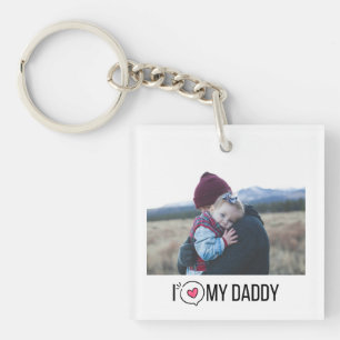 PORTE-CLÉS J'AIME MON DADDY PORTE - CLÉ 2 PHOTO PERSONNALISÉE
