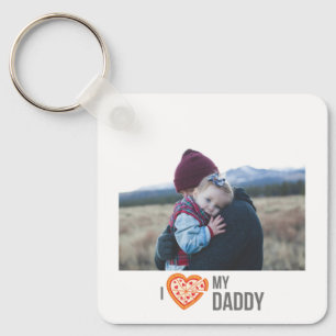 PORTE-CLÉS J'AIME MON DADDY PORTE - CLÉ 2 PHOTO PERSONNALISÉE