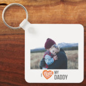 PORTE-CLÉS J'AIME MON DADDY PORTE - CLÉ 2 PHOTO PERSONNALISÉE (Recto)