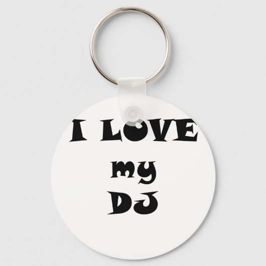 Porte-clés J'aime mon DJ (Recto)