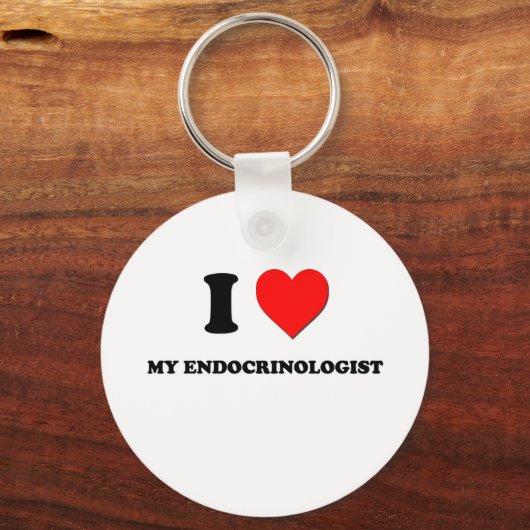Porte-clés J'aime mon endocinologue (Recto)