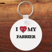 Porte-clés J'aime mon Farrier (Recto)