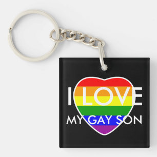 PORTE-CLÉS J'AIME MON FILS GAY - LA FAMILLE SOUTIENT LES DROI