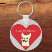 Porte-clés J'aime mon Frenchie, Lavender (Verso)