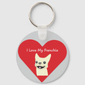 Porte-clés J'aime mon Frenchie, Lavender (Verso)