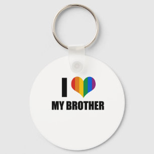 Porte-clés J'aime mon frère gay