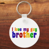 Porte-clés J'Aime Mon Frère Gay (Verso)