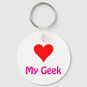 Porte-clés J'aime mon geek