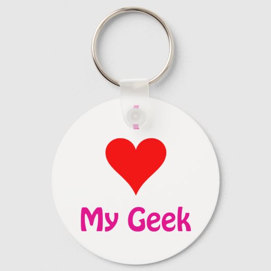 Porte-clés J'aime mon Geek (Recto)