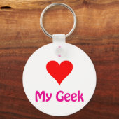 Porte-clés J'aime mon Geek (Recto)