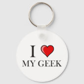 Porte-clés J'aime mon Geek (Recto)