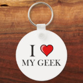 Porte-clés J'aime mon Geek (Recto)