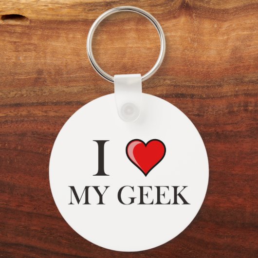 Porte-clés J'aime mon Geek (Recto)