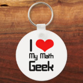 Porte-clés J'aime mon geek mathématique (Recto)