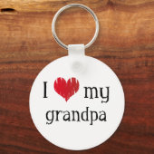 Porte-clés J'aime mon grand-père (Recto)
