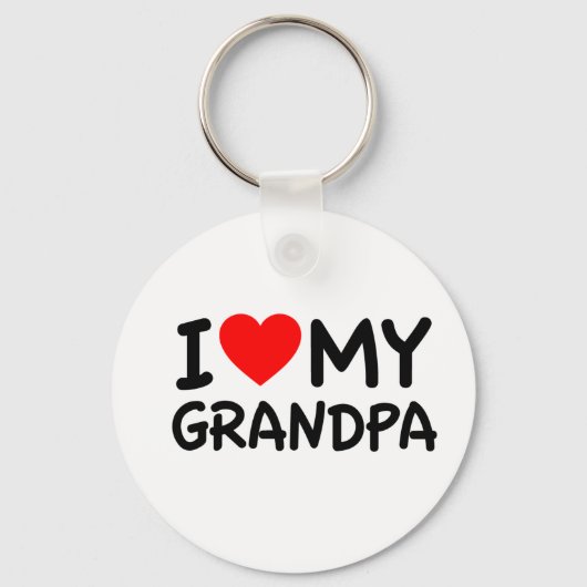 Porte-clés J'aime mon grand-père (Recto)