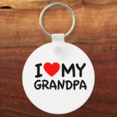 Porte-clés J'aime mon grand-père (Recto)