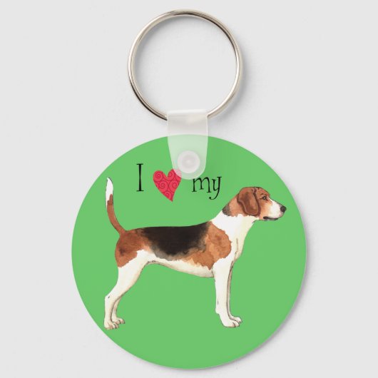 Porte-clés J'aime mon Harrier (Recto)