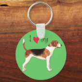 Porte-clés J'aime mon Harrier (Recto)