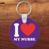 Porte-clés J'aime mon infirmière (Recto)