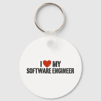 Porte-clés J'aime mon ingénieur logiciel