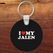 Porte-clés J'aime mon Jalen (Recto)