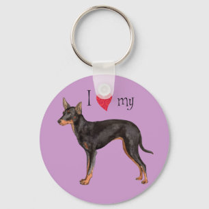 Porte-clés J'aime mon jouet Manchester Terrier