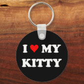 Porte-clés J'Aime Mon Kitty (Recto)