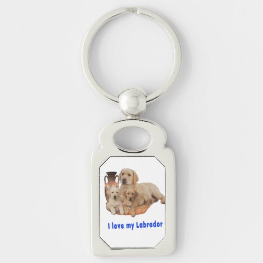 Porte-clés J'aime mon Labrador (Devant)