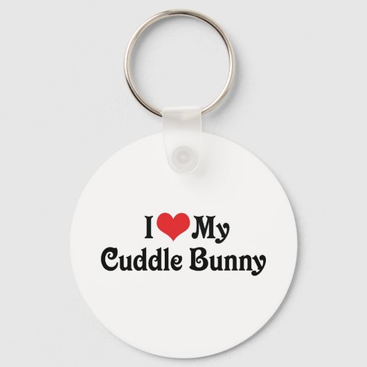 Porte-clés J'Aime Mon Lapin De Cuddle (Recto)