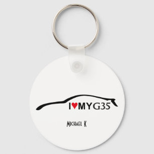 Porte-clés J'aime mon logo de Silhoeutte du porte - clé G35