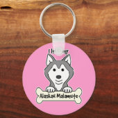 Porte-clés J'Aime Mon Malamute D'Alaska (Recto)