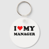 Porte-clés J'aime mon manager (Recto)