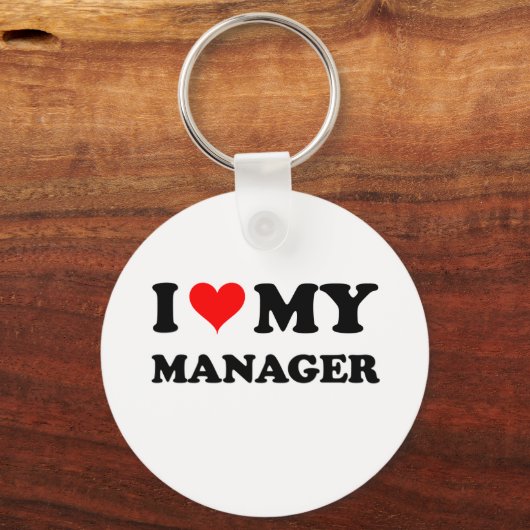 Porte-clés J'aime mon manager (Recto)