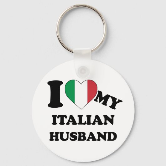 Porte-clés J'aime mon mari italien (Recto)