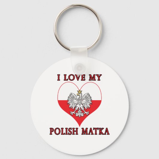 Porte-clés J'Aime Mon Matka Polonais (Recto)