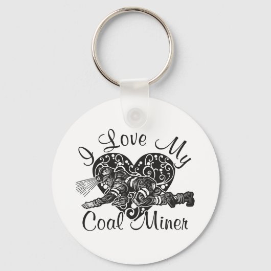 Porte-clés j'aime mon mineur de charbon (Recto)