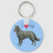 Porte-clés J'aime mon Mudi (Recto)