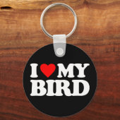 PORTE-CLÉS J'AIME MON OISEAU (Recto)