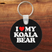 PORTE-CLÉS J'AIME MON OURS DE KOALA (Recto)
