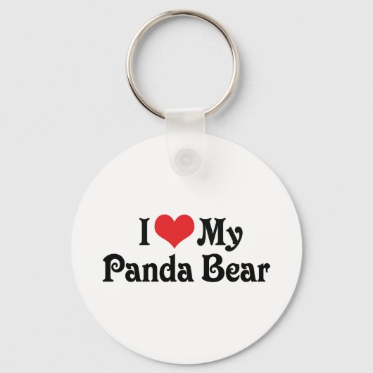 Porte-clés J'Aime Mon Ours De Panda (Recto)
