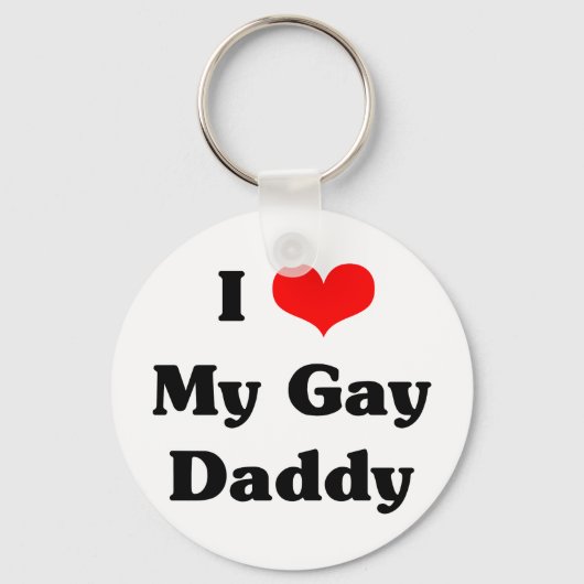 Porte-clés J'aime mon papa gay (Recto)